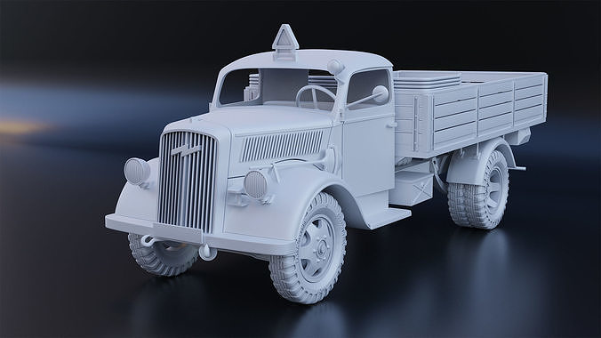 Opel Blitz truck WW II separated parts for 3D printing 3D print model