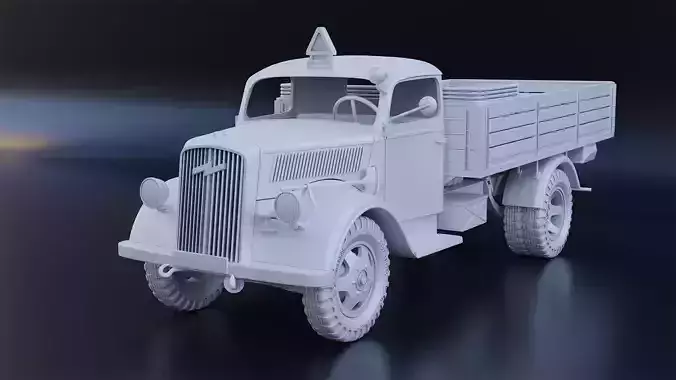 Opel Blitz truck WW II separated parts for 3D printing 3D print model
