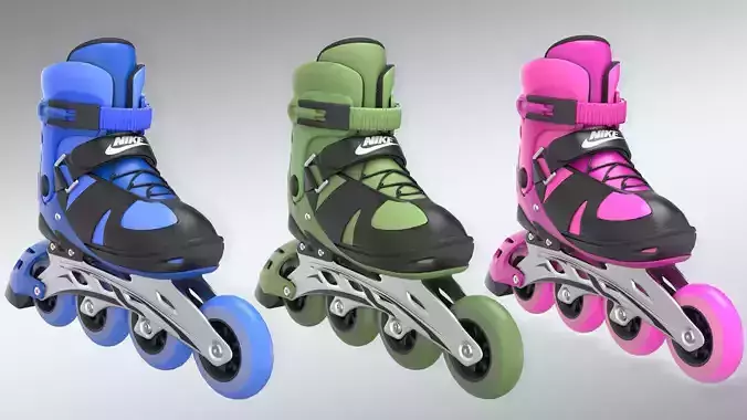 SKATES SHOES 3D MODEL LOWPOLY Low-poly 3D model