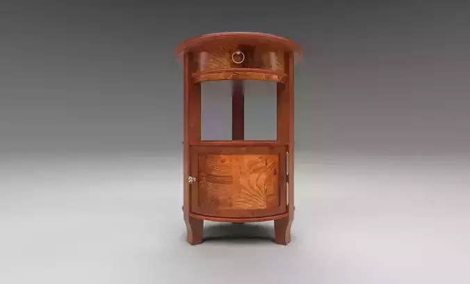 Artistic Wooden Round Chest