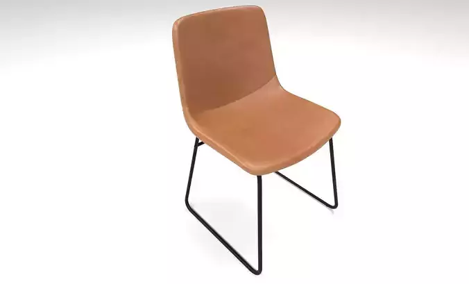 Leather Chair with Stitching