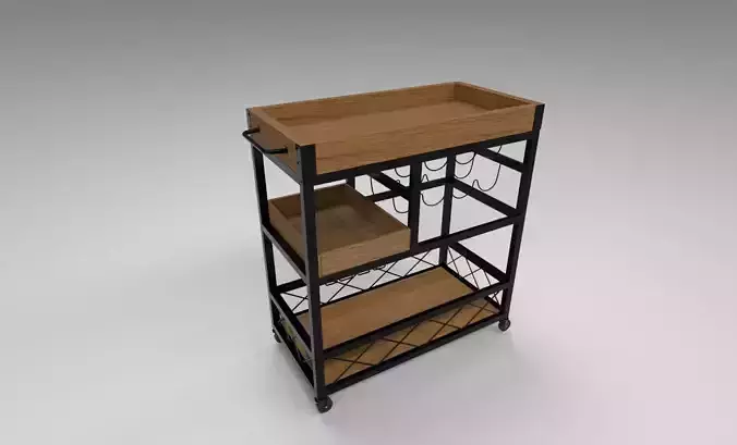 Wooden Serving Trolley