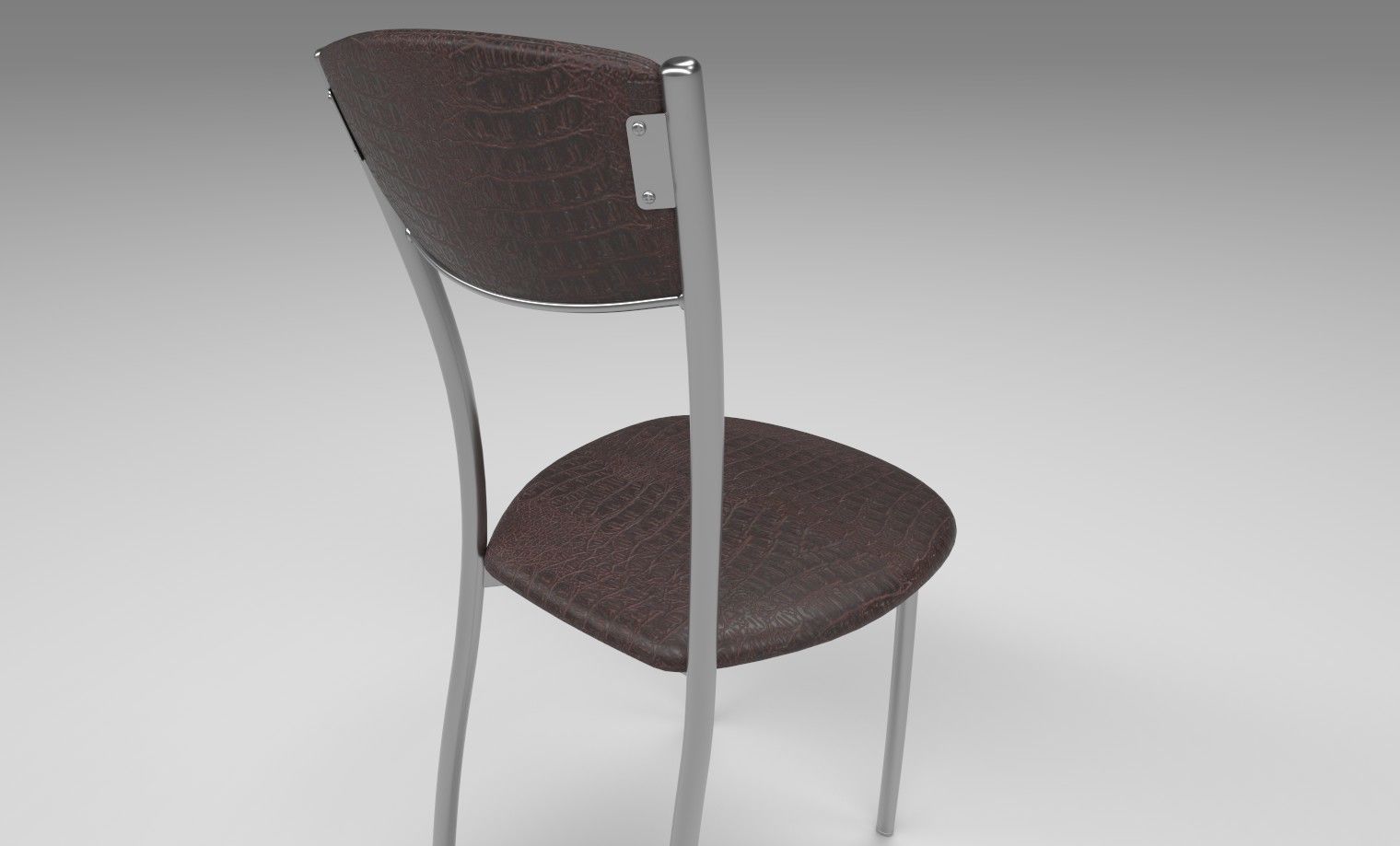Crocodile Leather Chair 3D model_4