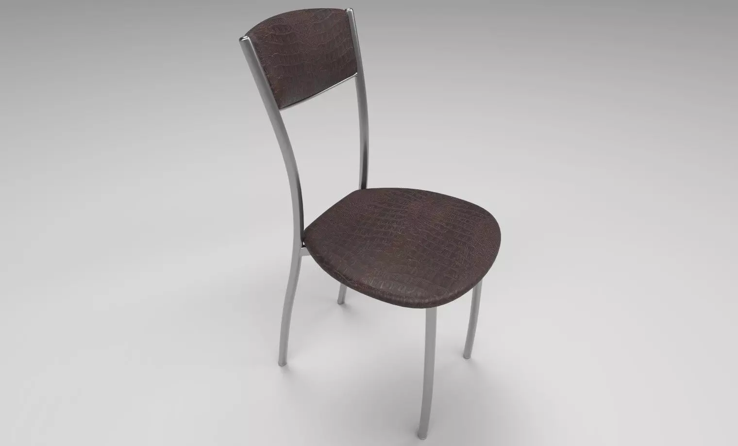 Crocodile Leather Chair 3D model_0