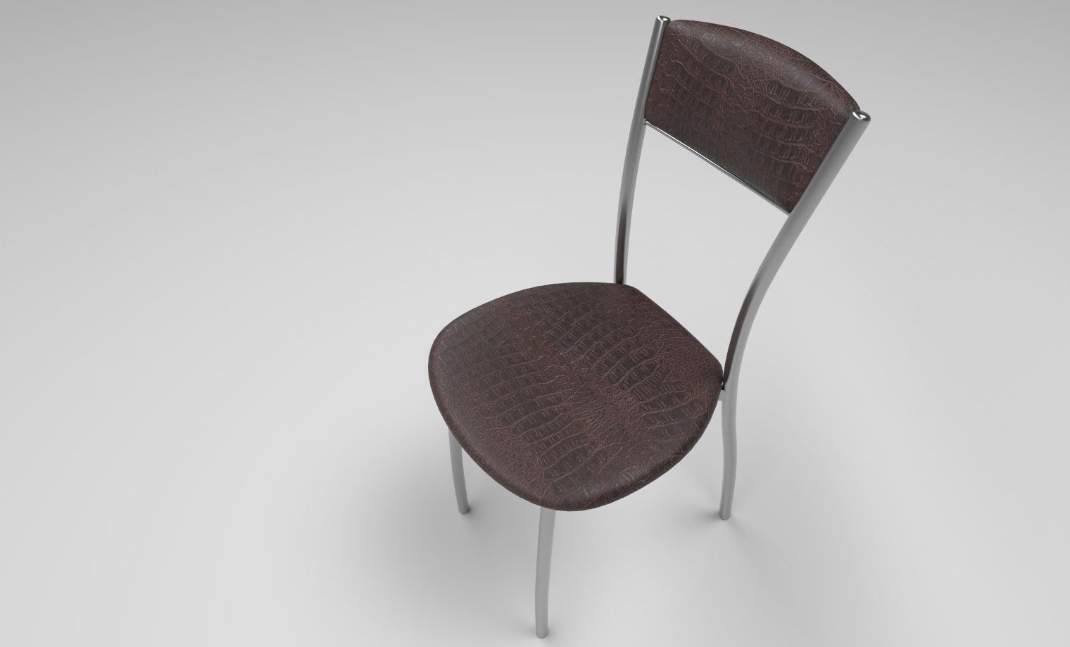 Crocodile Leather Chair 3D model_3