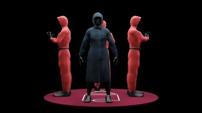 squid soldiers and frontman 3D model