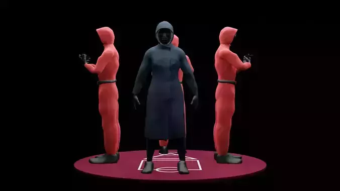 squid soldiers and frontman 3D model