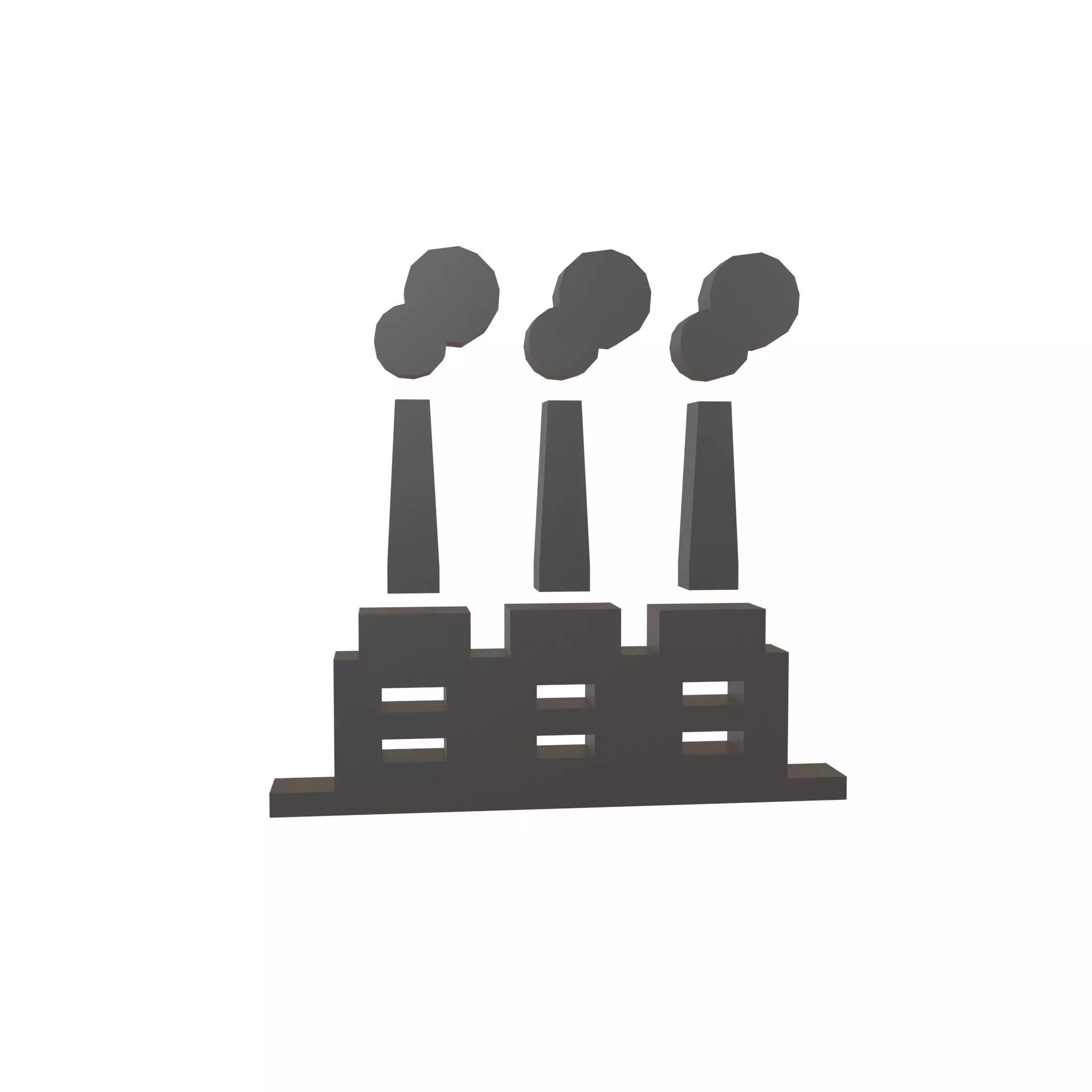 Thermal Power Symbol v1 001 Low-poly 3D model_0