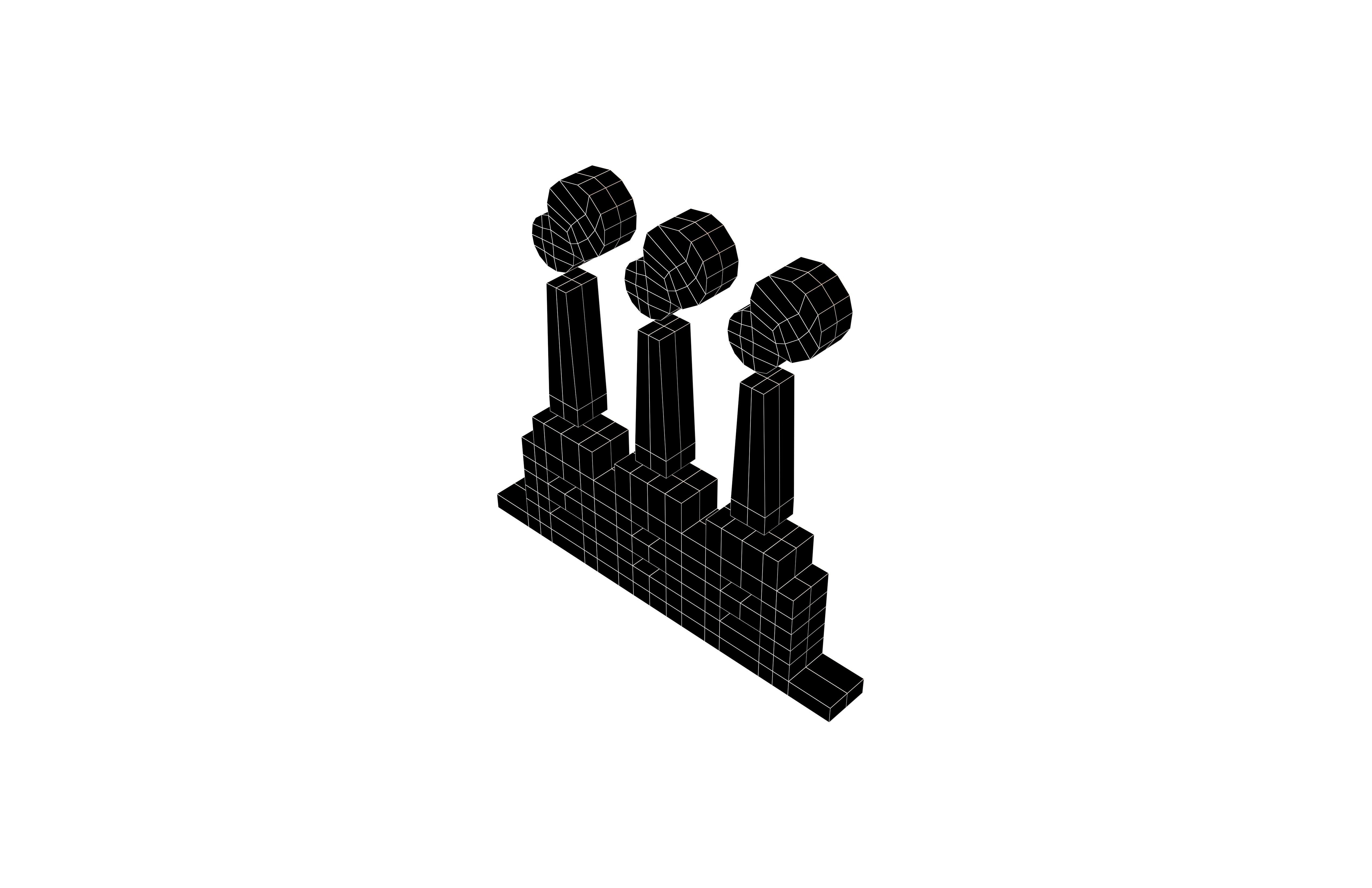 Thermal Power Symbol v1 001 Low-poly 3D model_7
