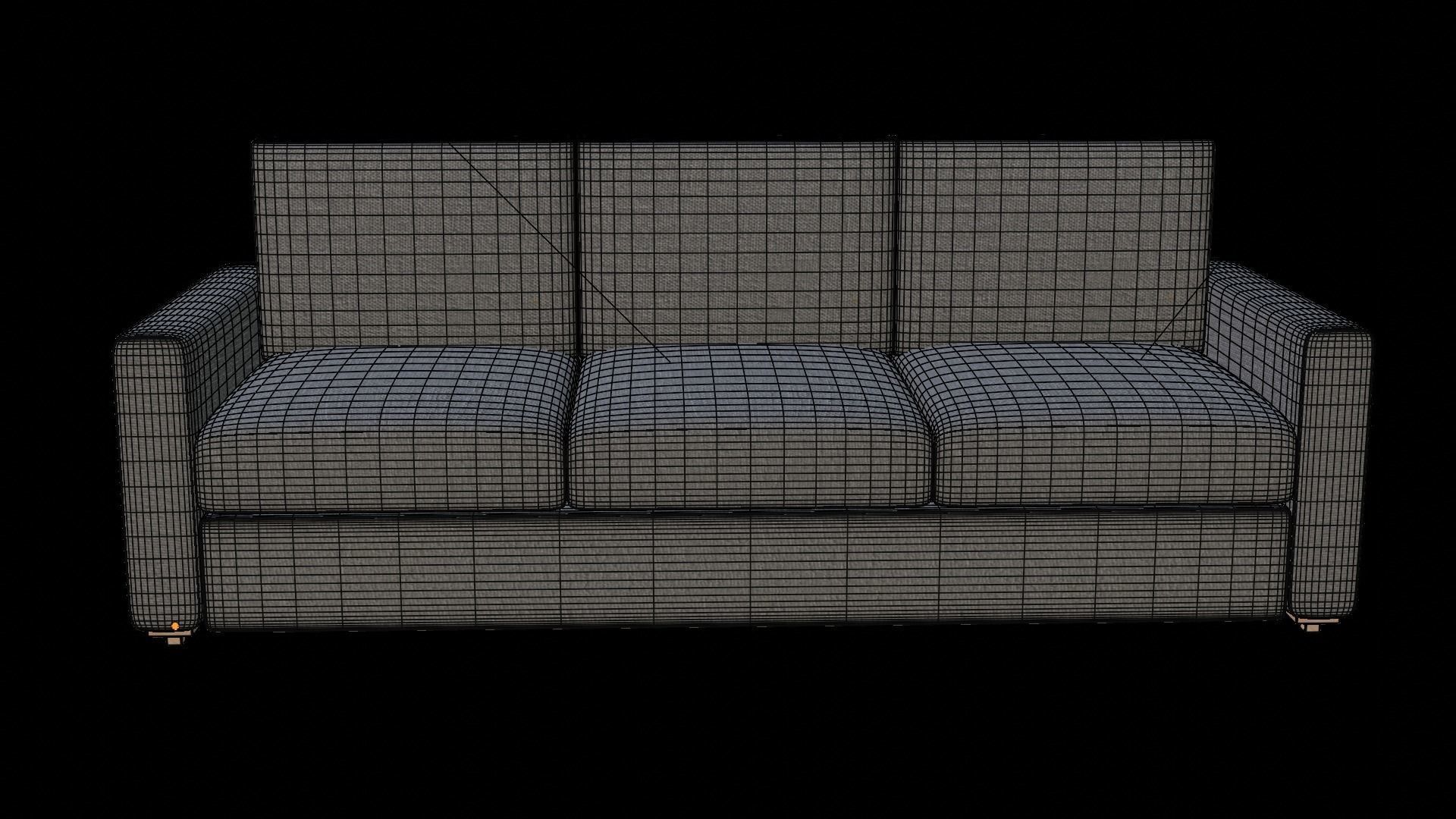 Sofas seat sofa with chaise lounge 3D model_2