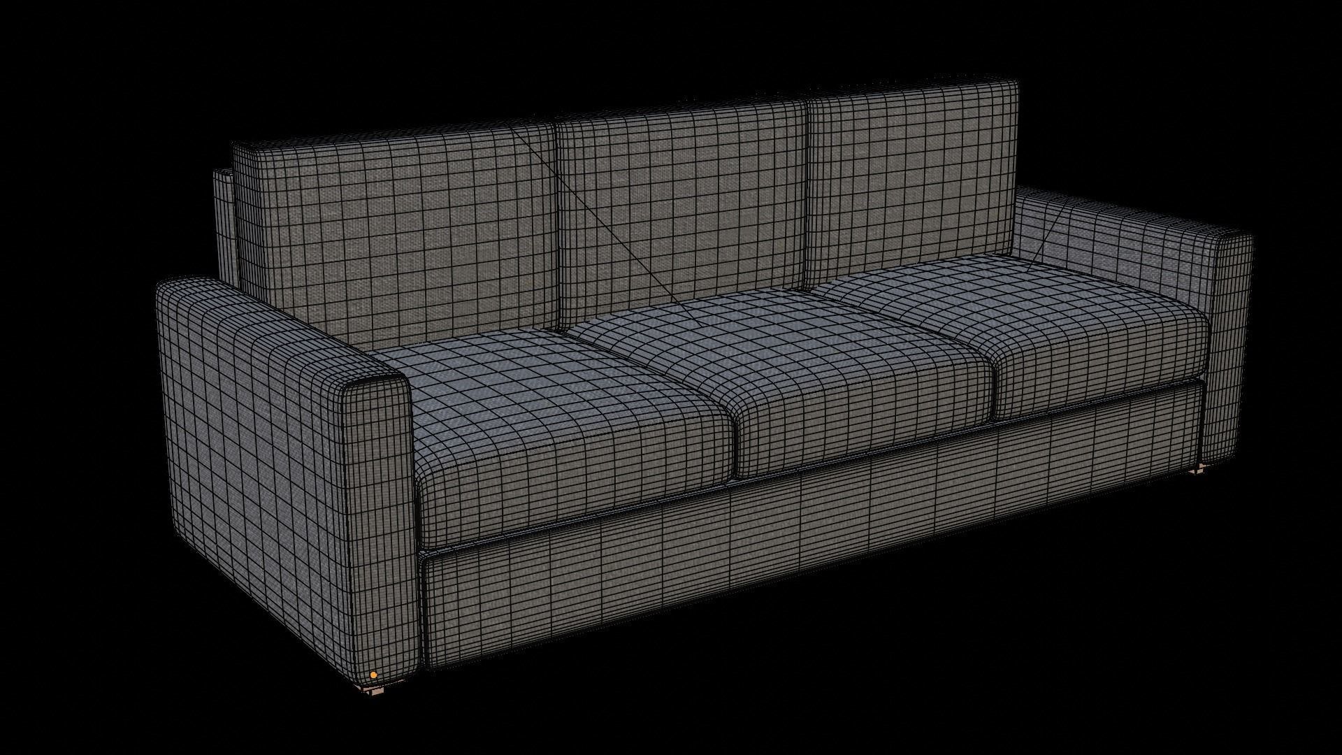 Sofas seat sofa with chaise lounge 3D model_3
