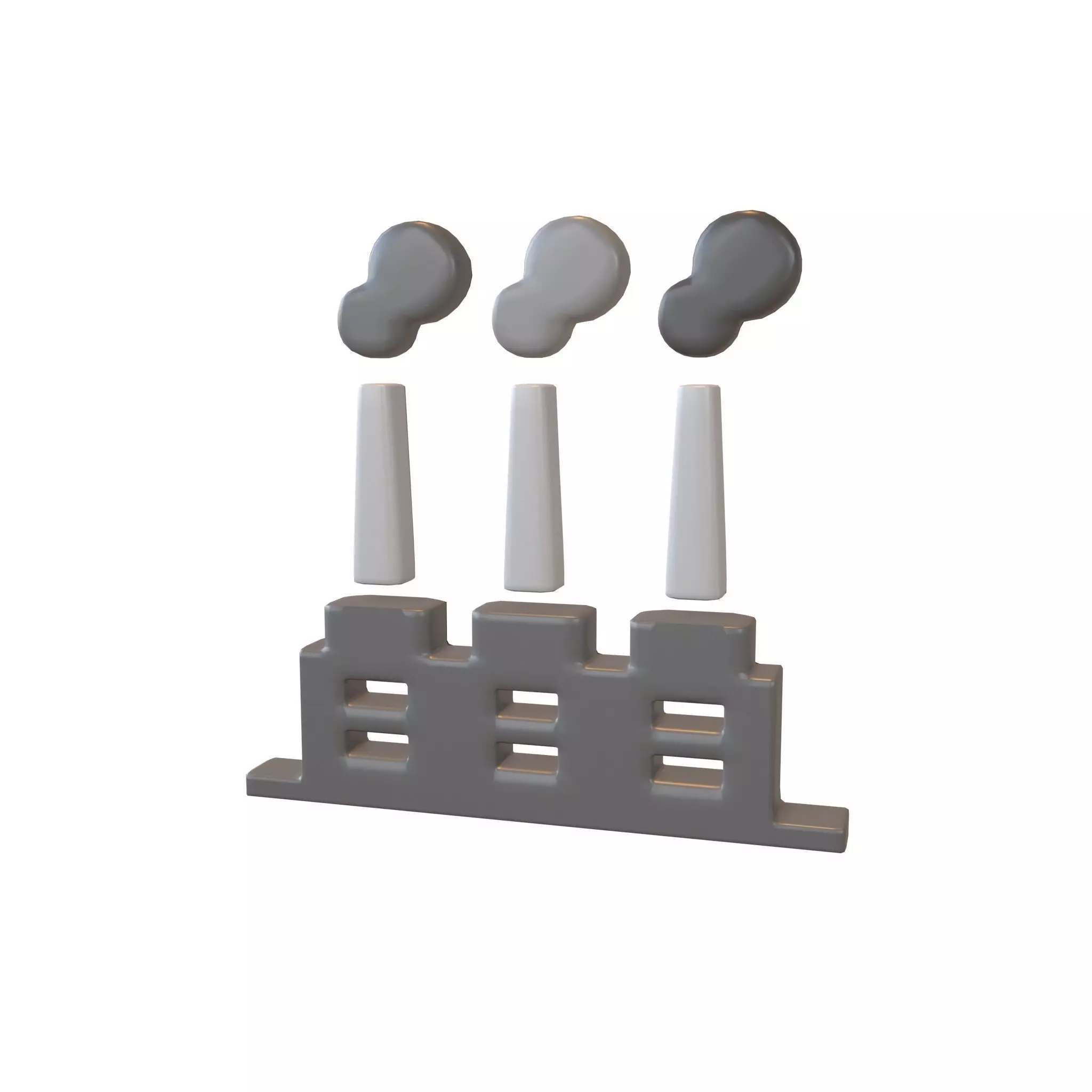 Thermal Power Symbol v2 002 Low-poly 3D model_0