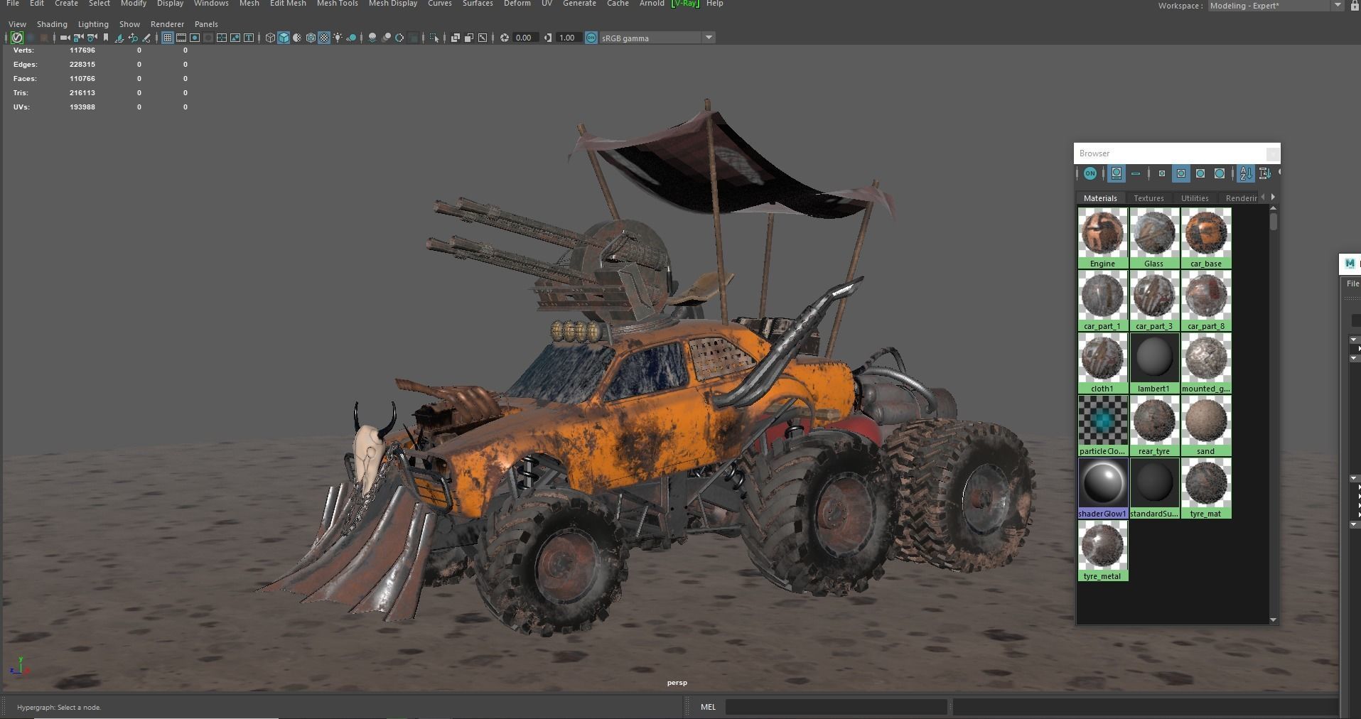 Mad max concept car 3D model_29