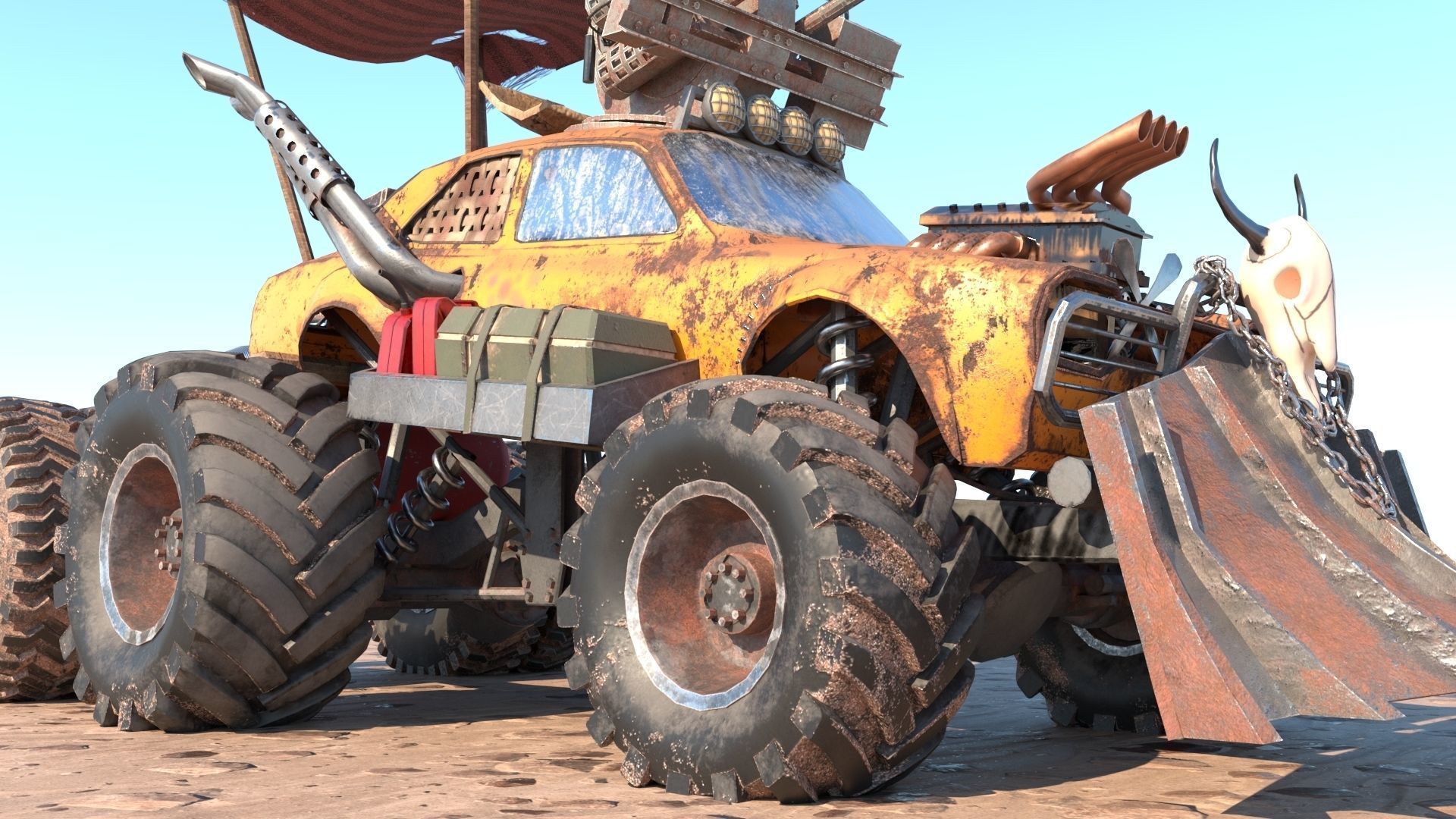 Mad max concept car 3D model_5