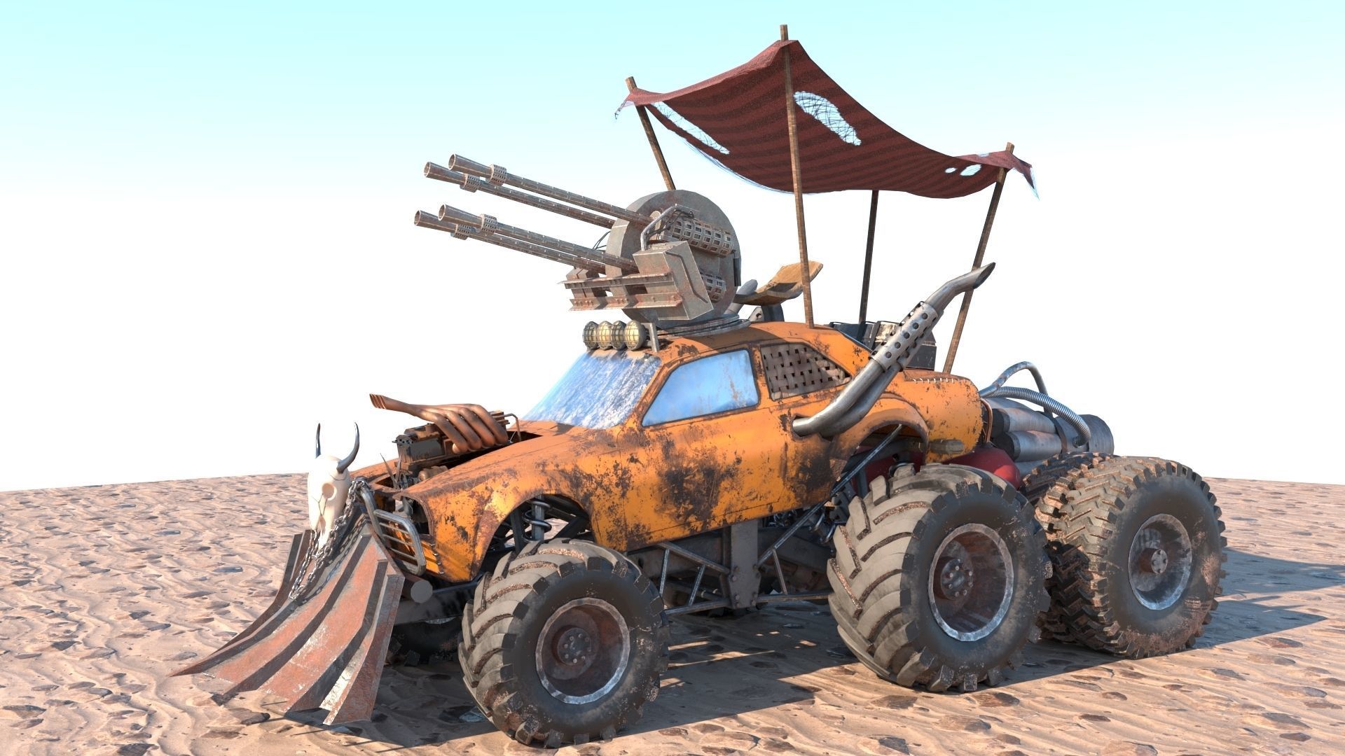 Mad max concept car 3D model_4