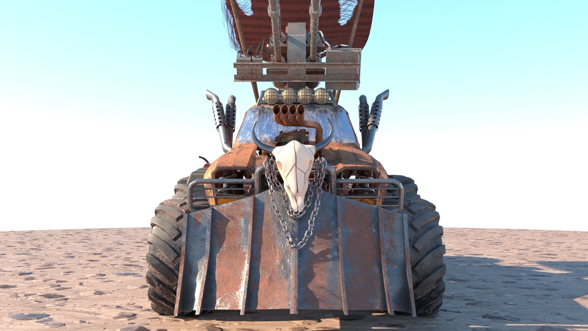 Mad max concept car 3D model_7