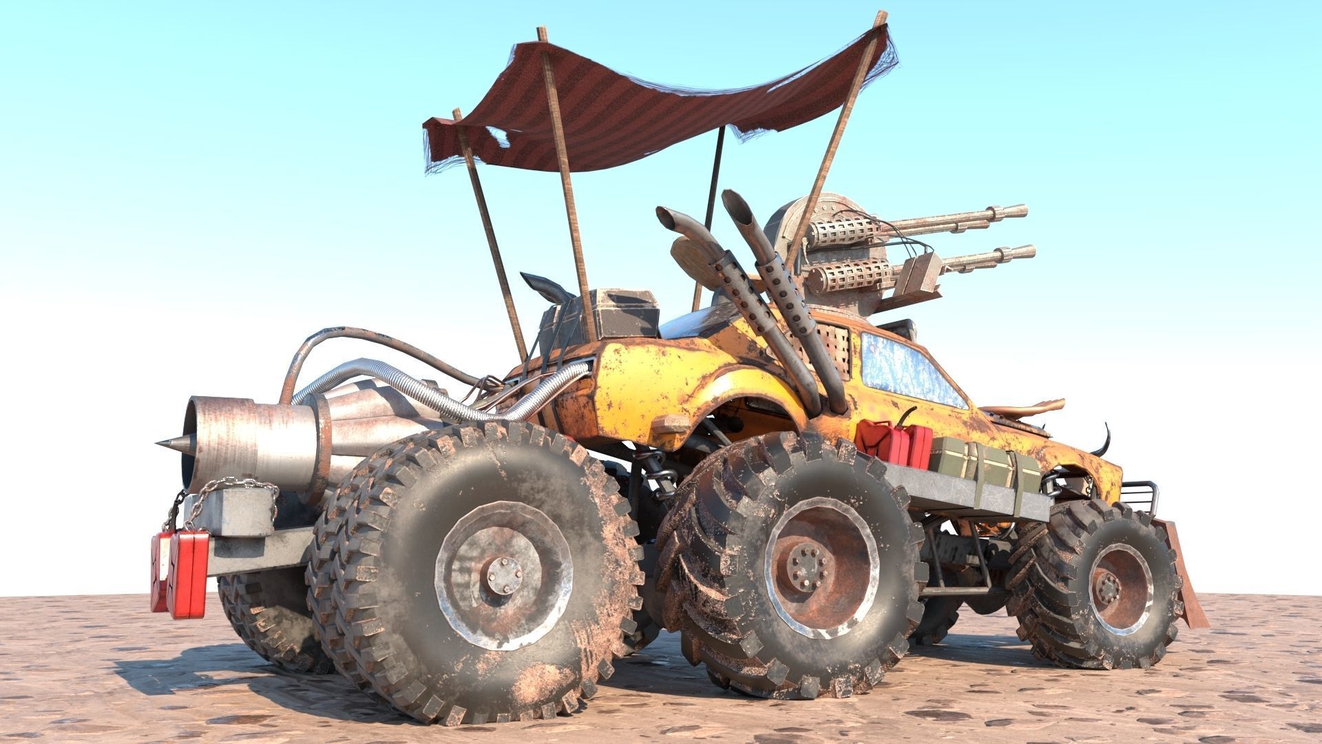 Mad max concept car 3D model_6