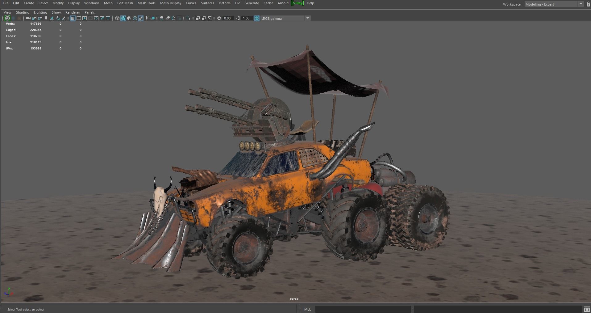 Mad max concept car 3D model_30