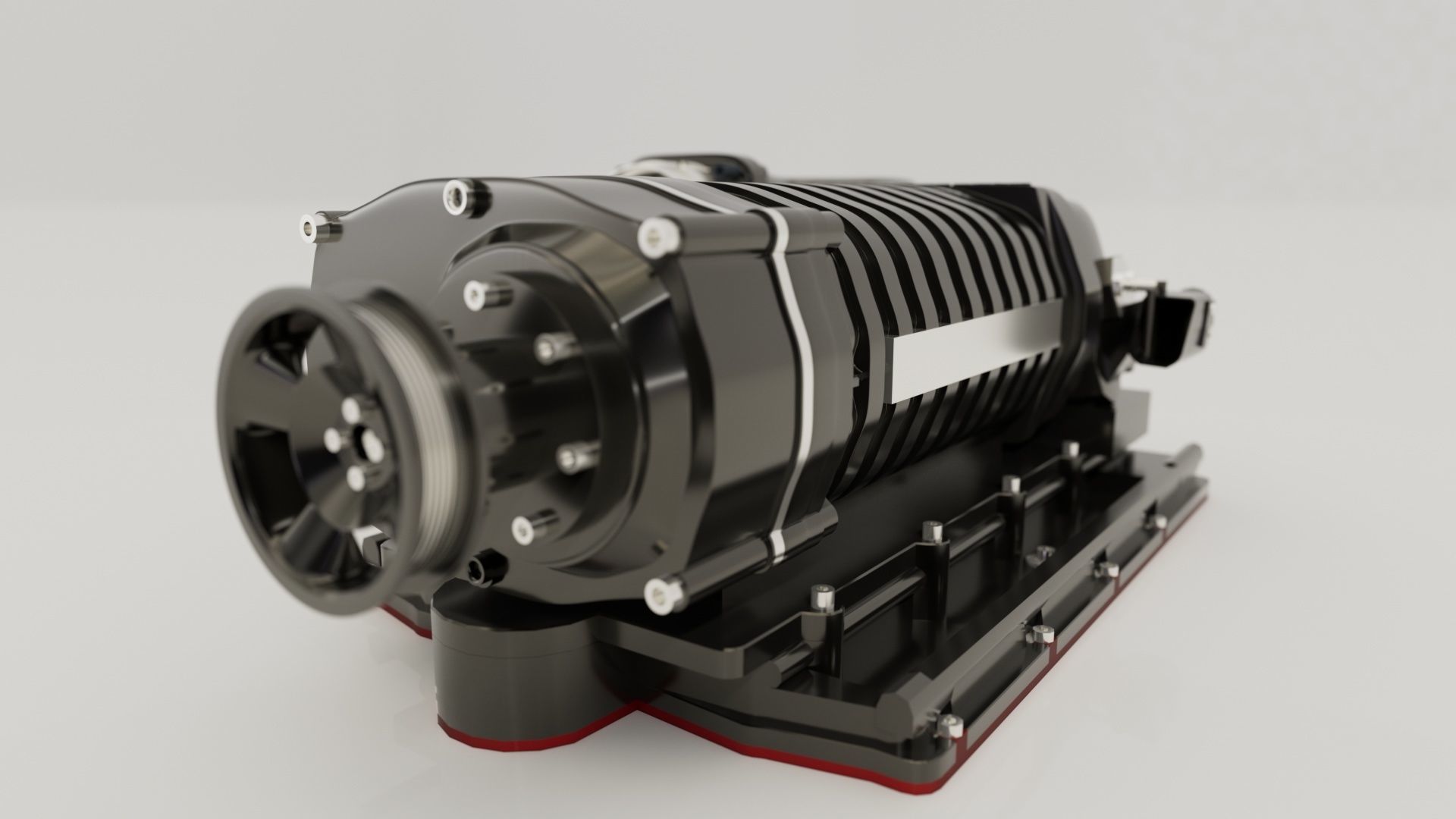 supercharger turbocharger 3D model_1