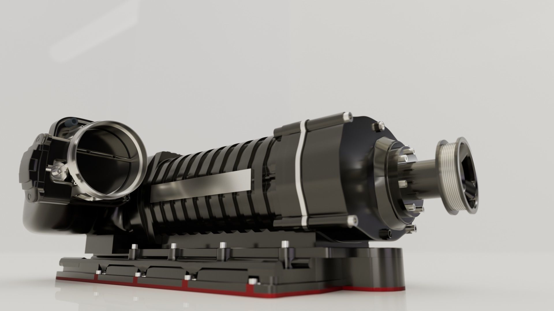 supercharger turbocharger 3D model_2