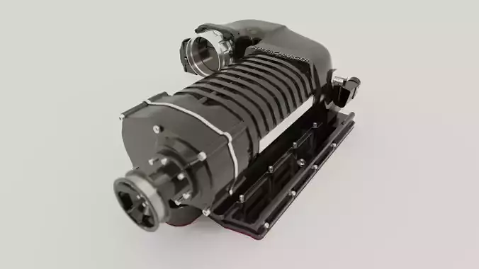 supercharger turbocharger 3D model