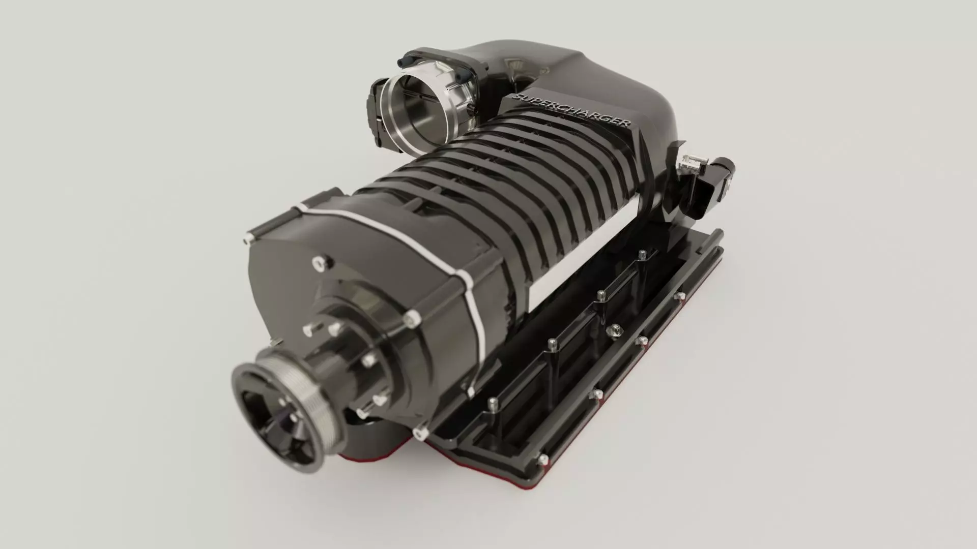 supercharger turbocharger 3D model_0