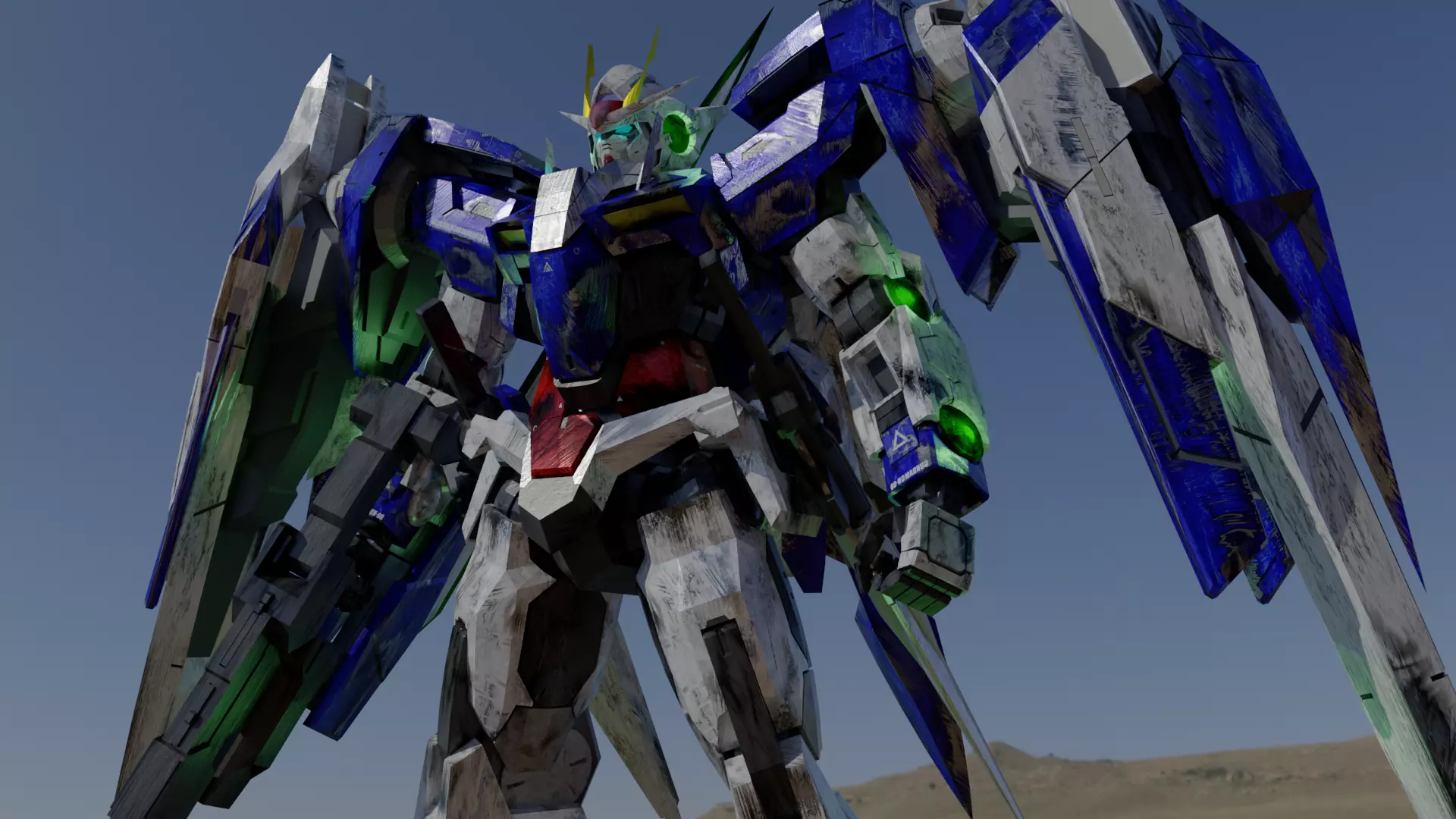 Gundam OO Raiser damaged 3D 3D model_0