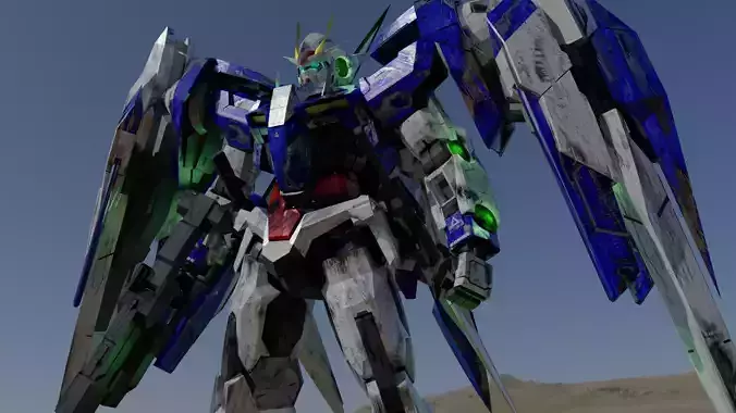 Gundam OO Raiser damaged 3D