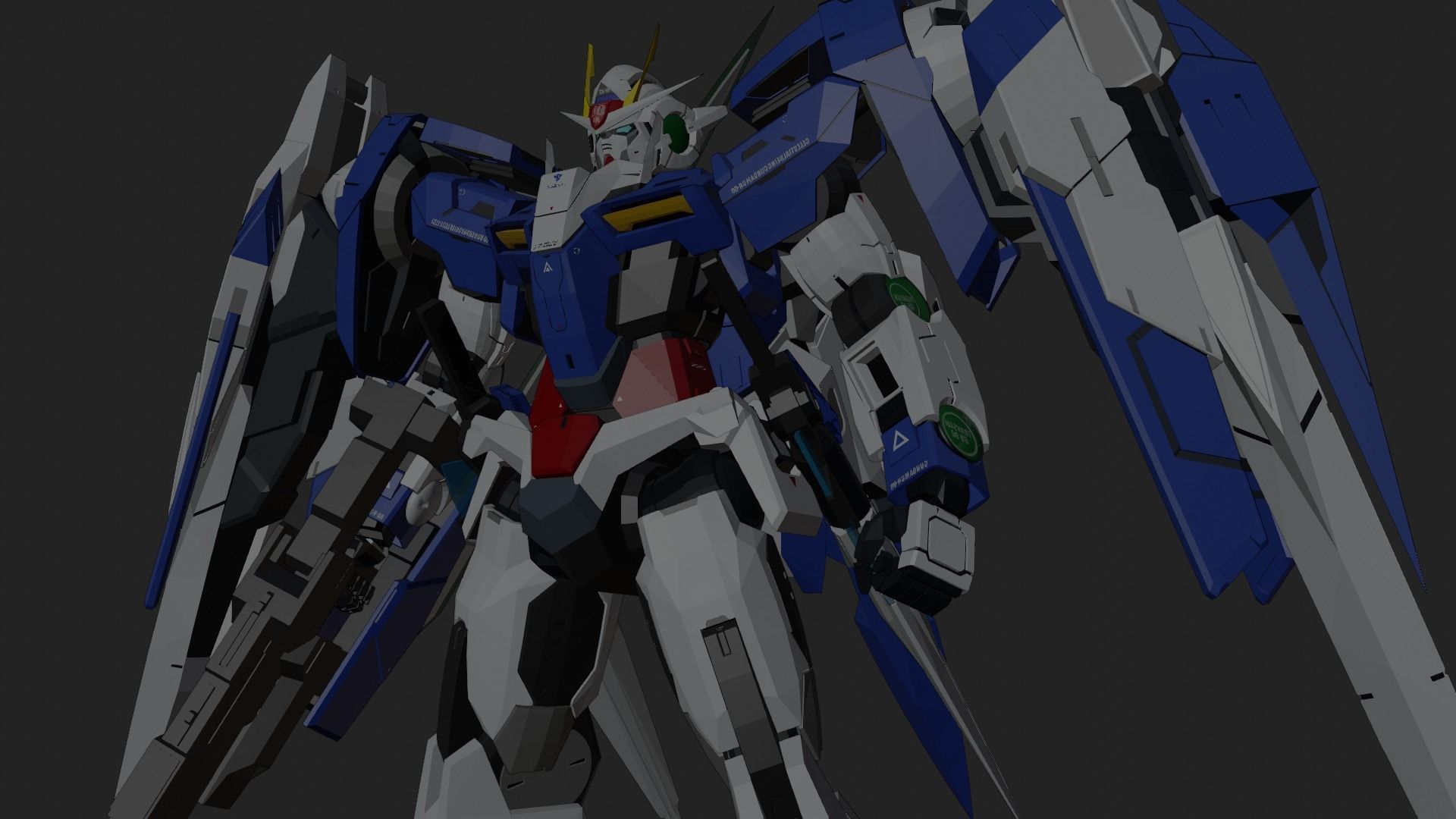 Gundam OO Raiser damaged 3D 3D model_1