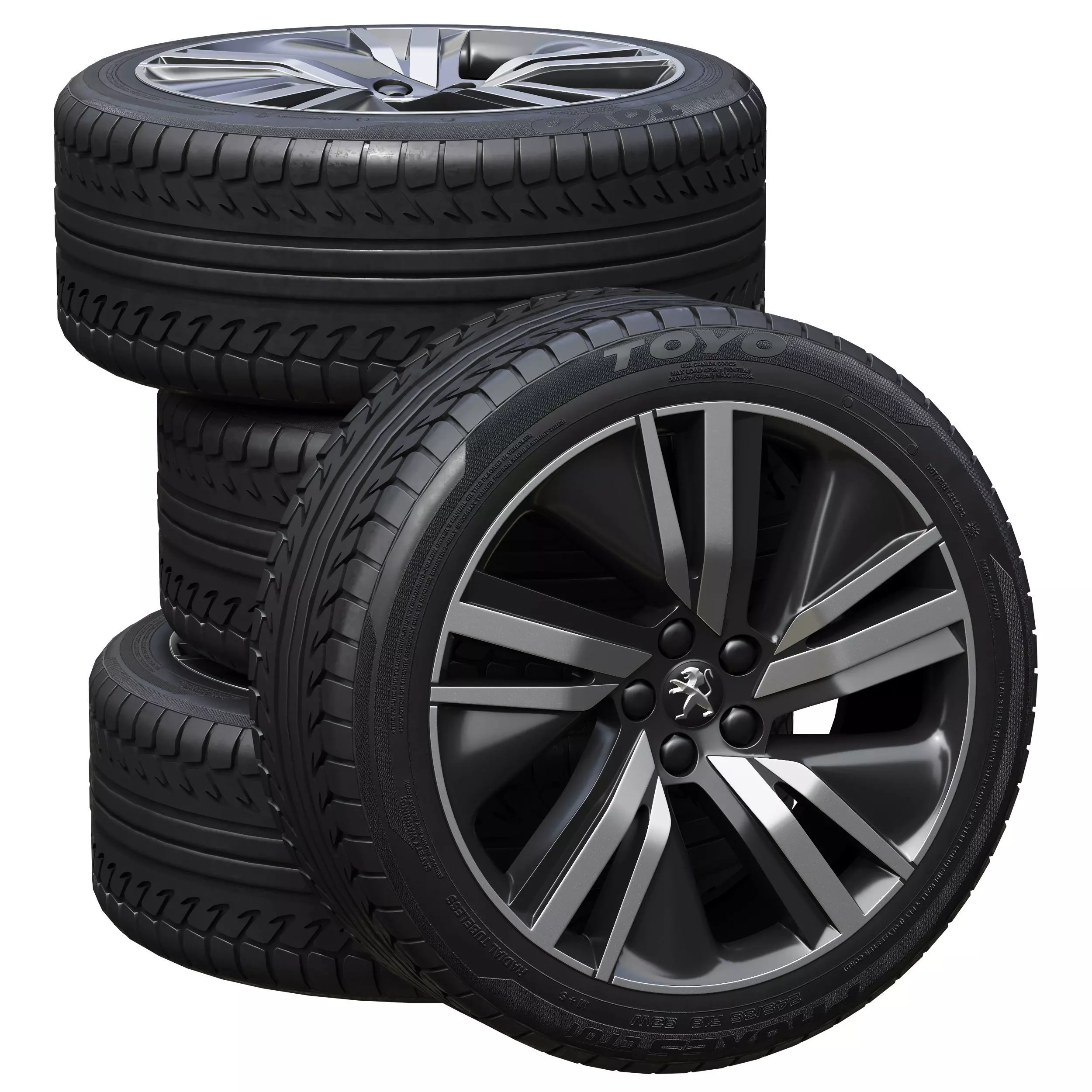Peugeot wheels 3D model