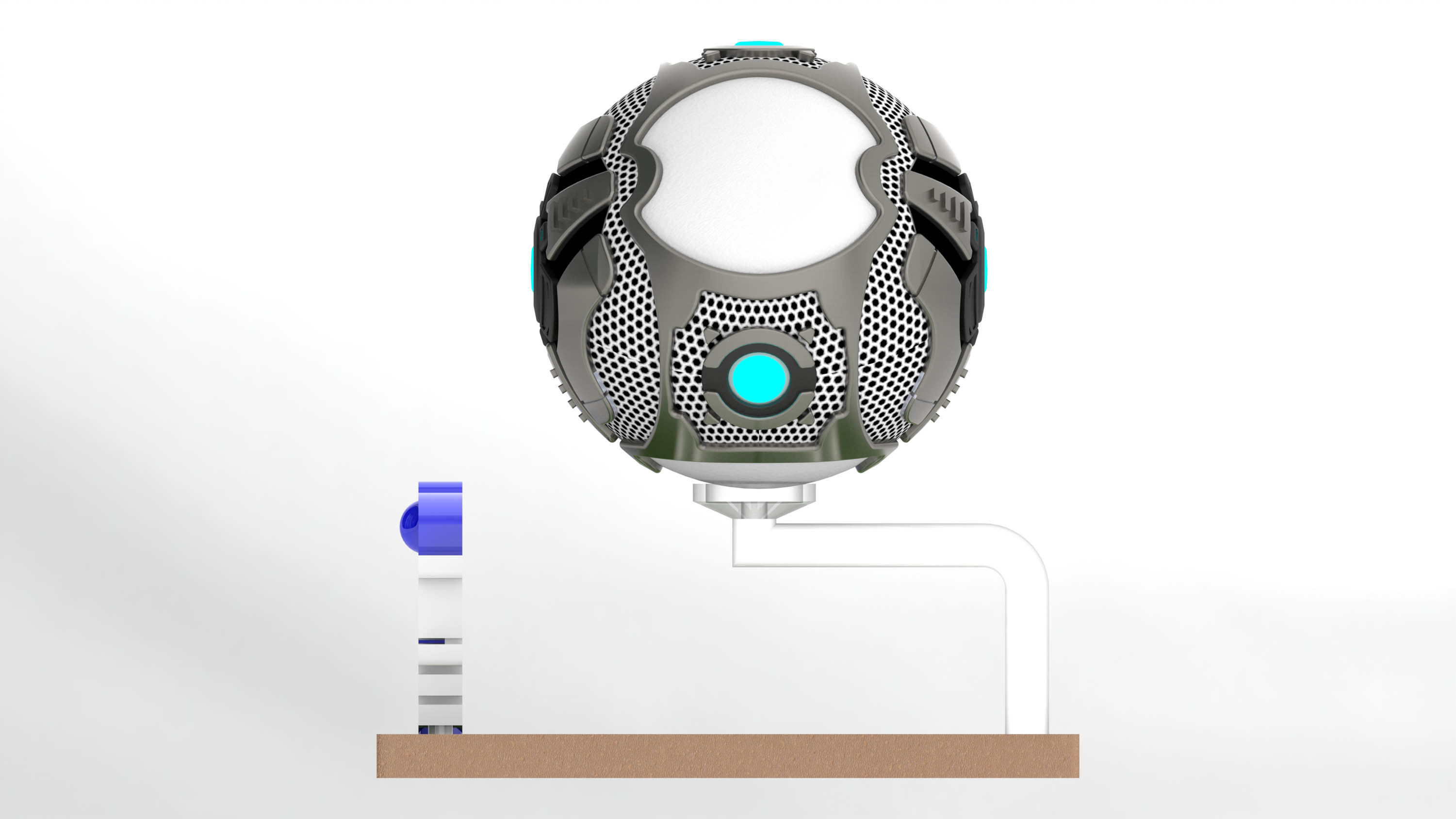 rocket league stand 3D print model_4
