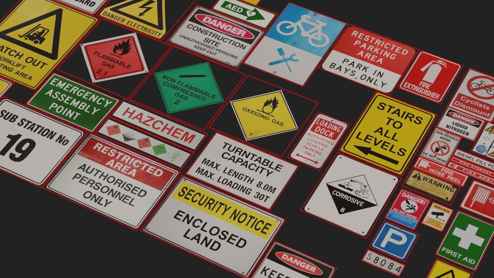 Various Signage Decals Texture_6