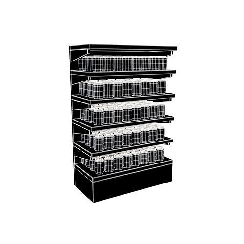 Canned Drinks On Shelf v1 002 3D model 7