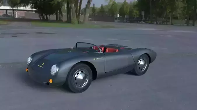 Porsche 550 Spyder gray HDRI