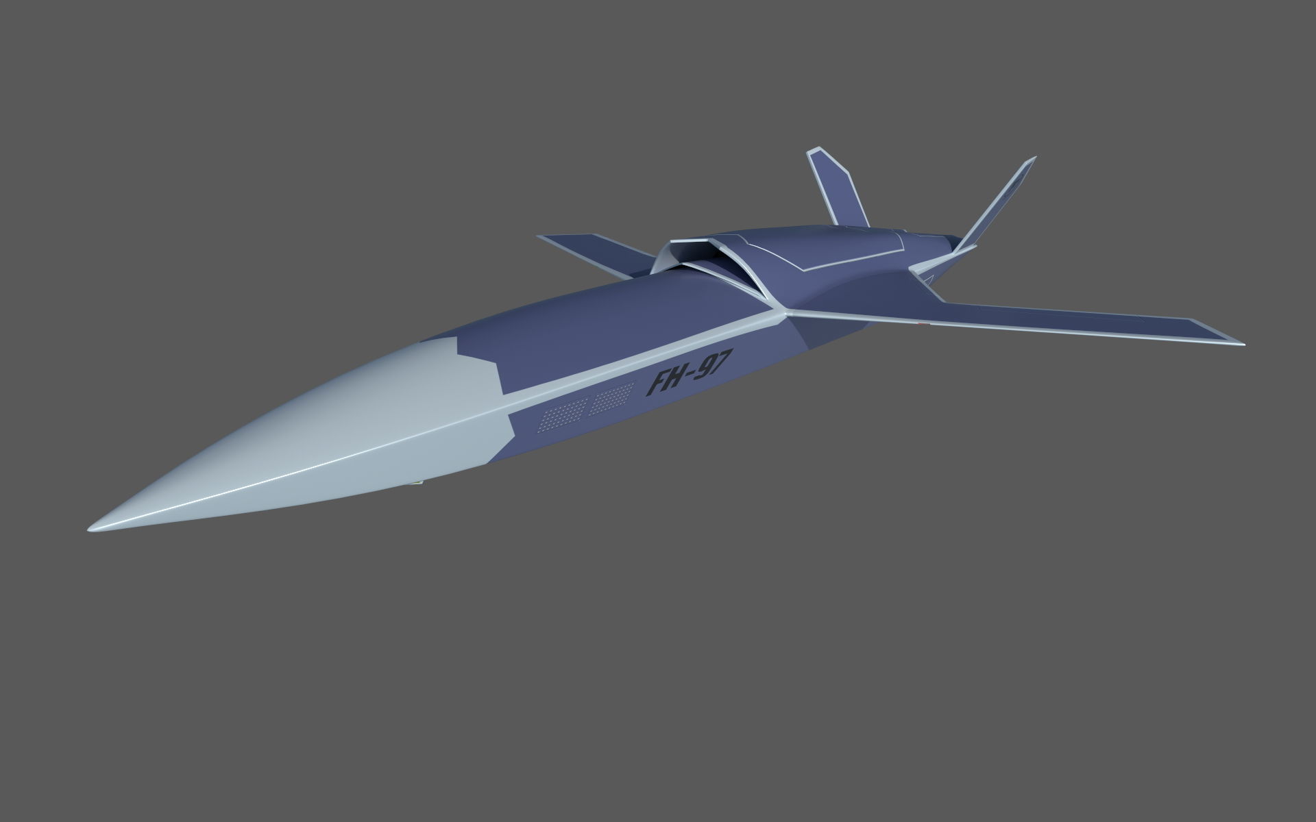 CASC FH-97 UAV system concept Low-poly 3D model_8