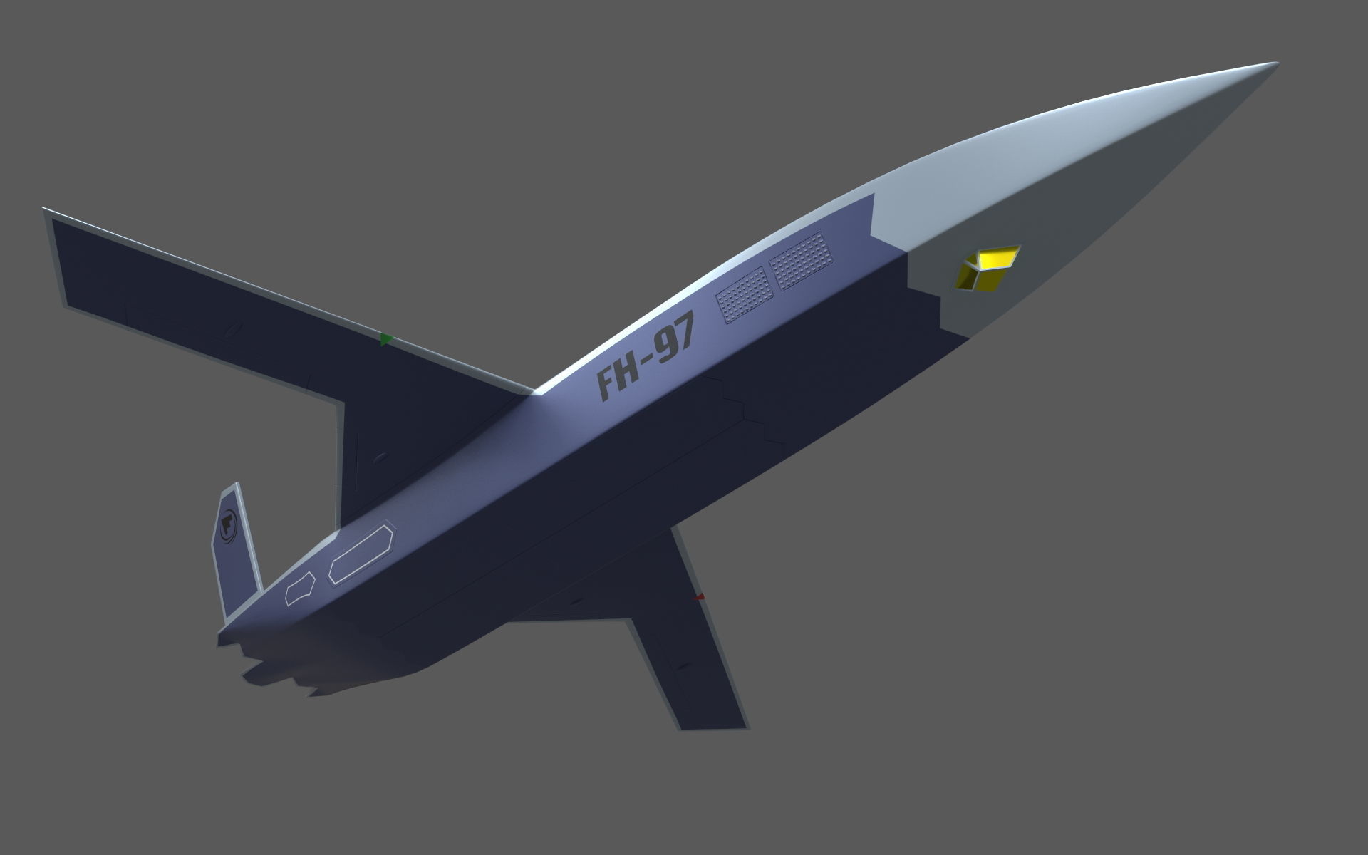 CASC FH-97 UAV system concept Low-poly 3D model_5