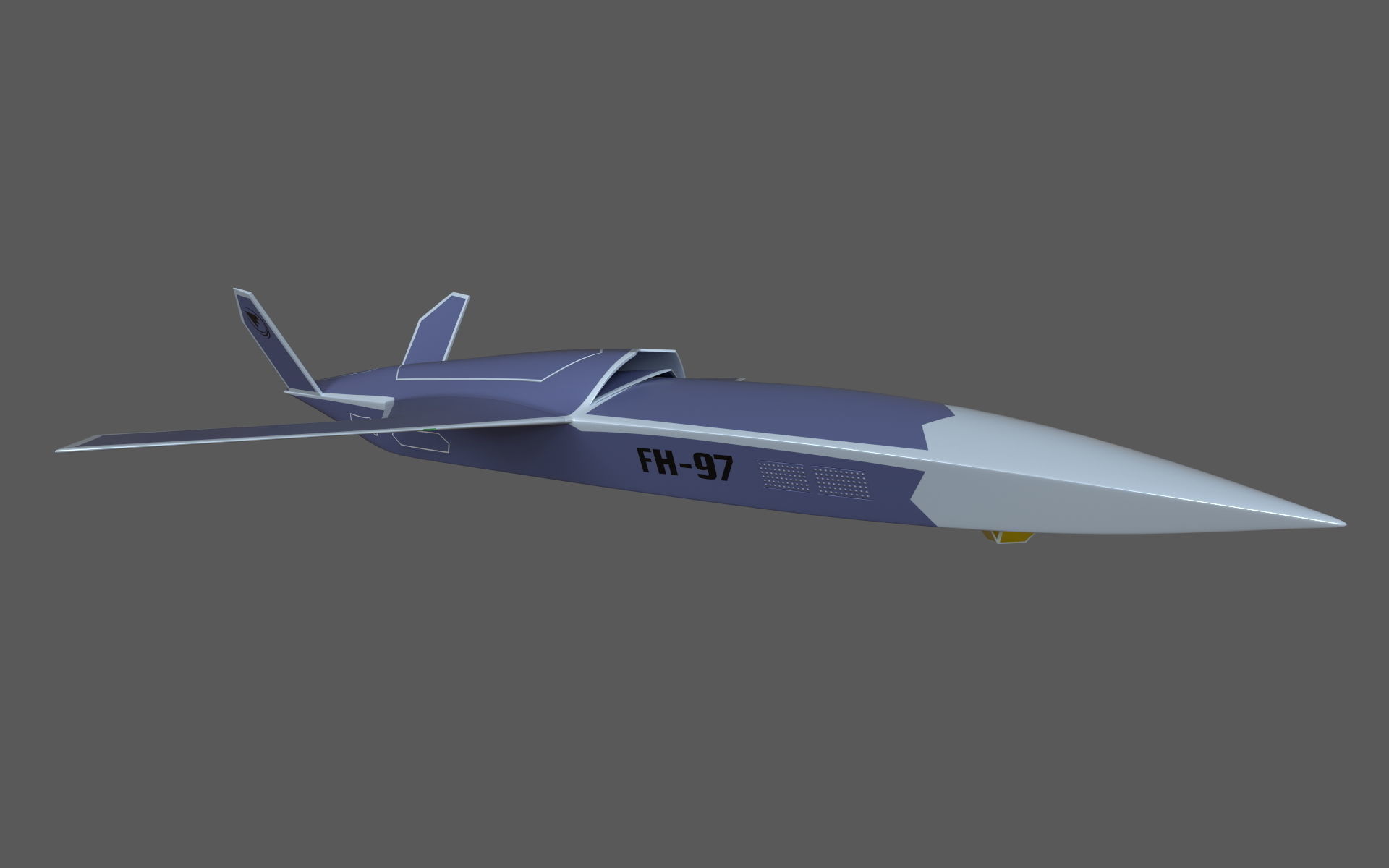 CASC FH-97 UAV system concept Low-poly 3D model_3