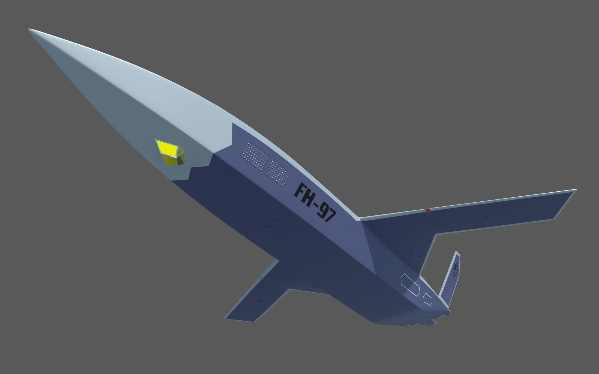 CASC FH-97 UAV system concept Low-poly 3D model_9