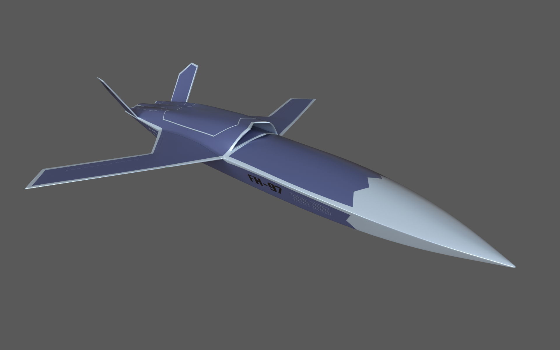 CASC FH-97 UAV system concept Low-poly 3D model_2