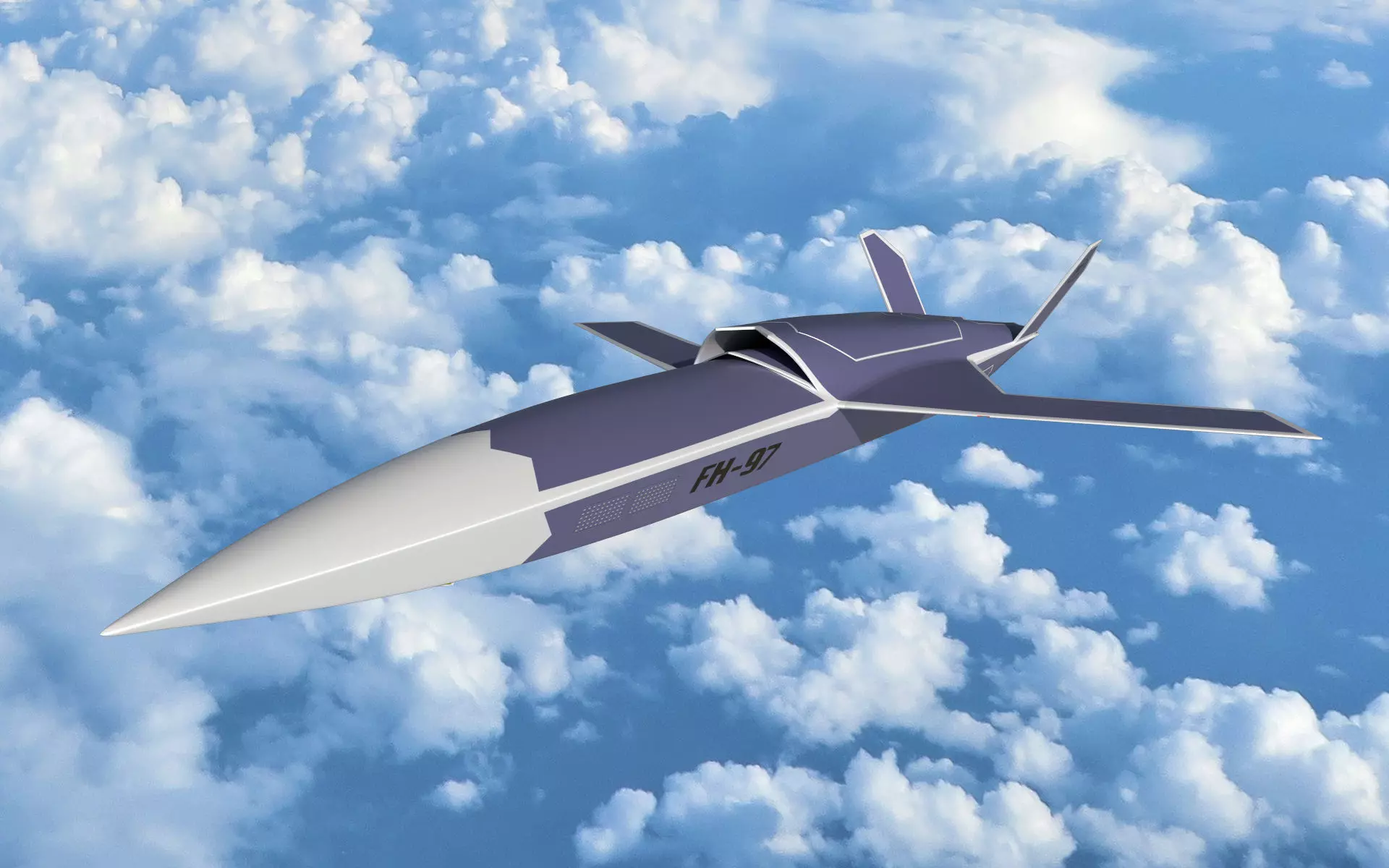 CASC FH-97 UAV system concept Low-poly 3D model_0