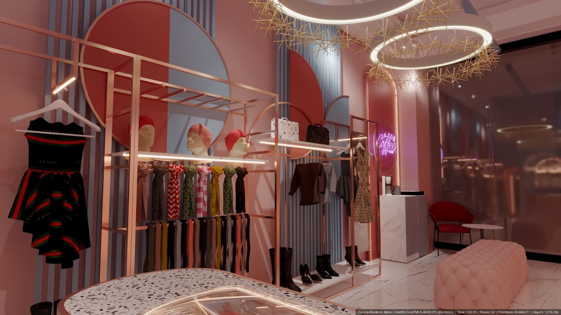 Clothes shop 3D model_1