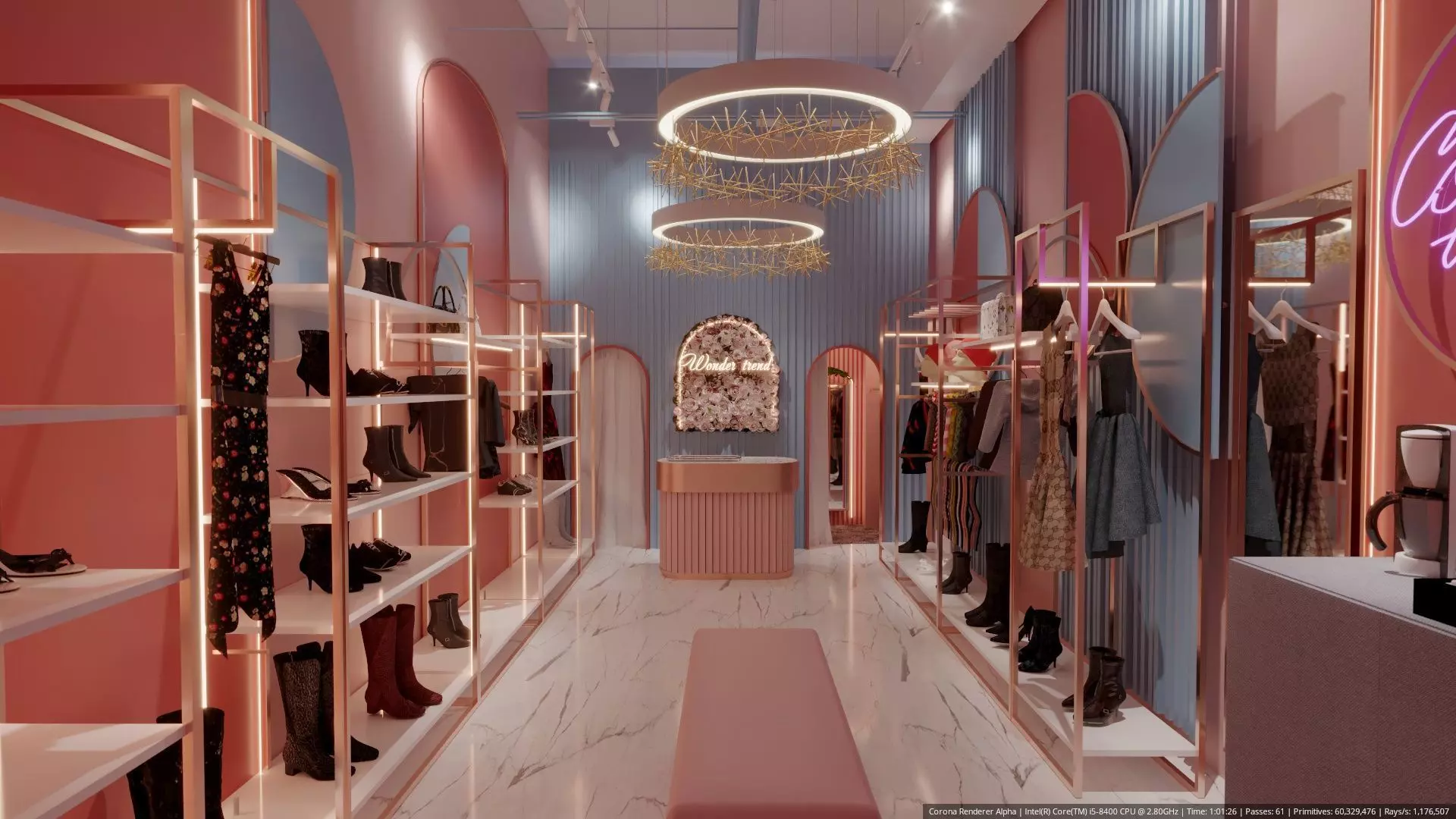 Clothes shop 3D model_0