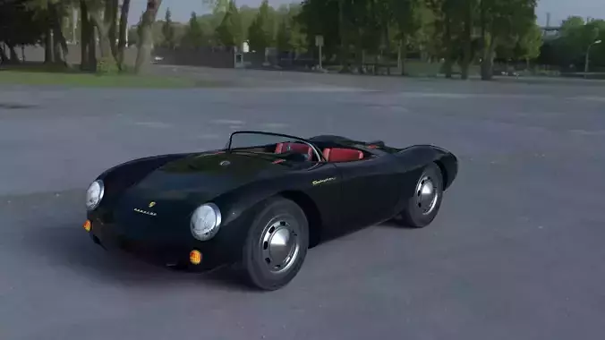 Porsche 550 Spyder black HDRI