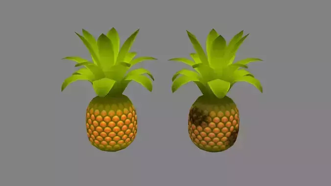 Cartoon rotten fruit - pineapple