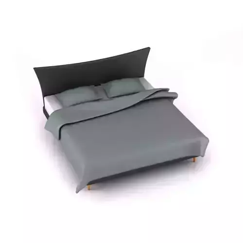 Black Wooden Platform Bed