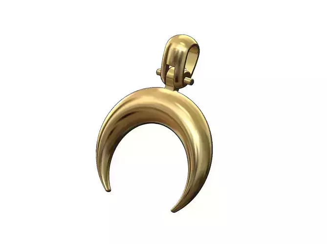 Chunky horn pendant with bail 