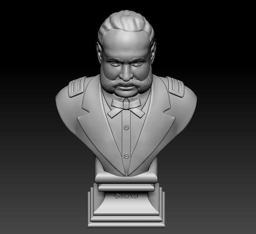 Miguel Grau Bust 3D print model_18
