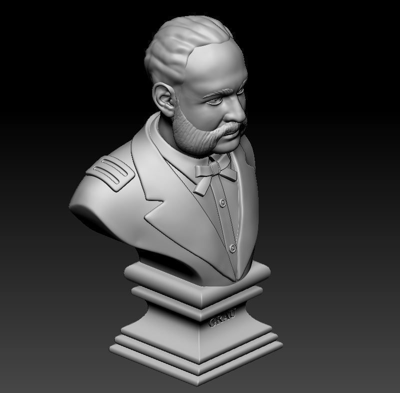 Miguel Grau Bust 3D print model_16