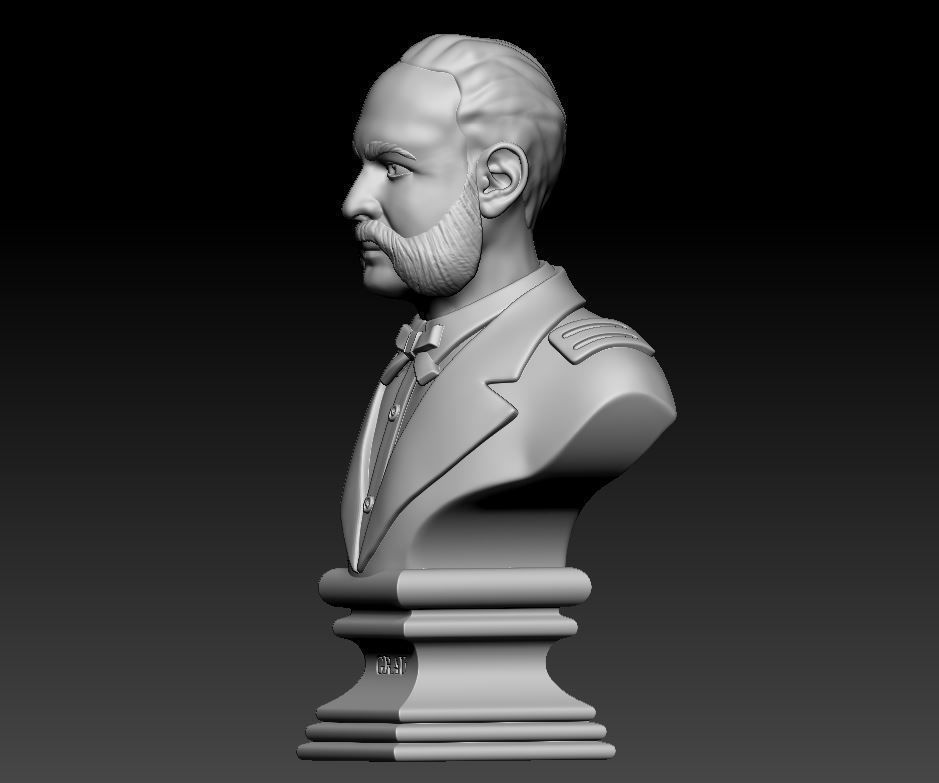 Miguel Grau Bust 3D print model_6