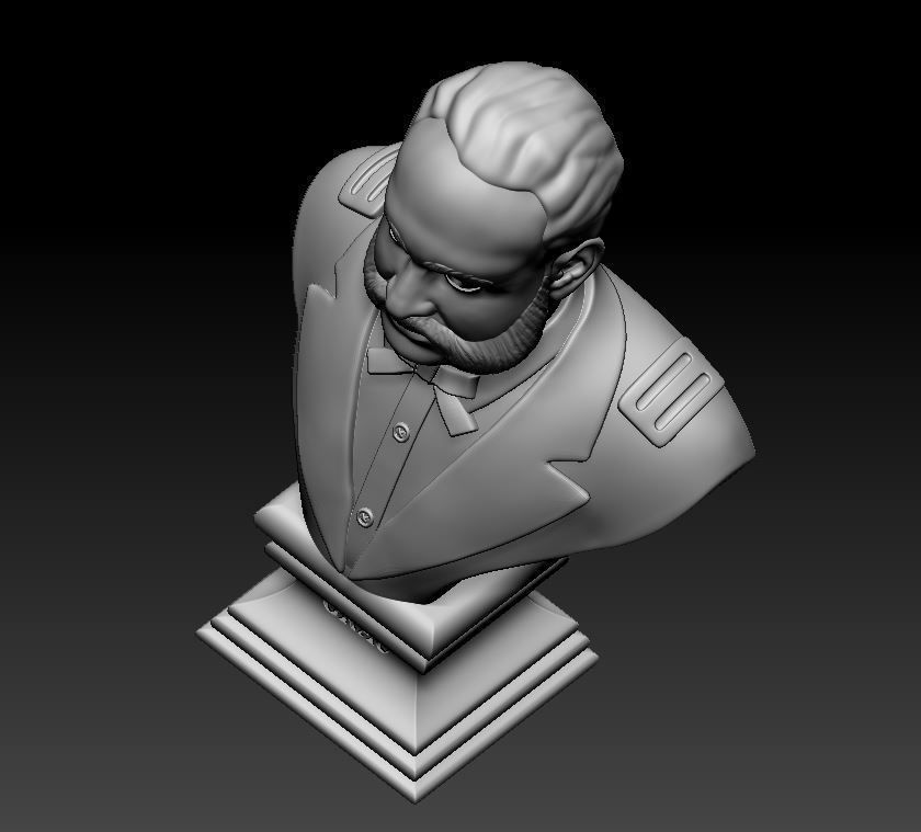Miguel Grau Bust 3D print model_19
